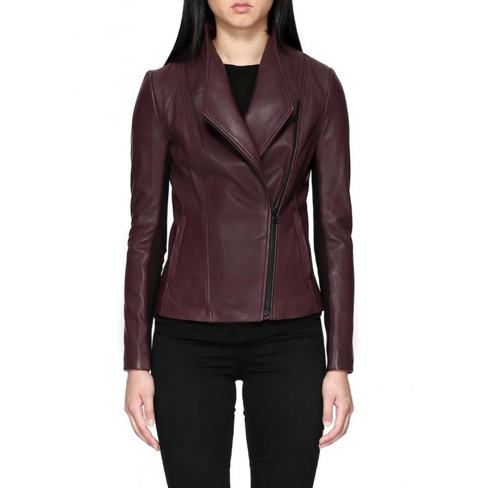 S | Mackage Cleo Leather Jacket / PLUM